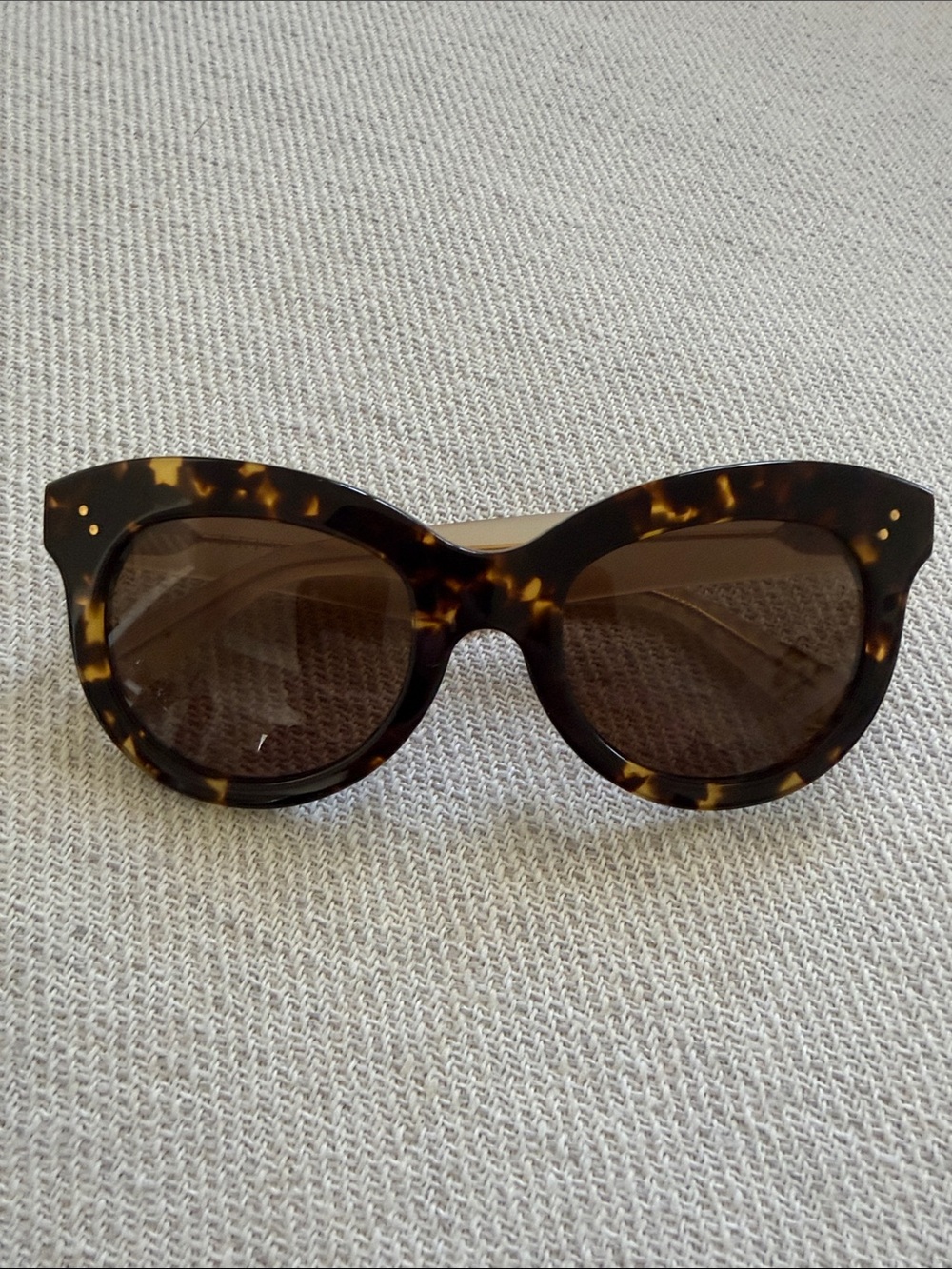 Krewe Julia Tortoiseshell Cat Eye Sunglasses - Brown Lenses